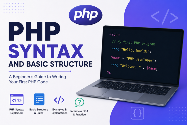 PHP Syntax and Basic Structure